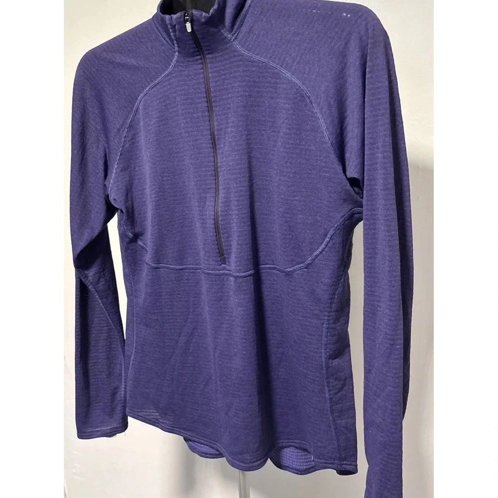 Patagonia Jacket Womens XL Purple Capilene 3 Midweight Polartec 1/4 Quarter Zip
